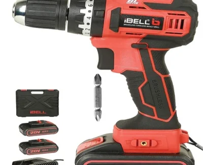 iBELL BM18-60 20V Brushless Impact Driver Drill (Cordless) with 2 Batteries, Charger, Case and Screw Driver Bit - 1 Year Warranty.