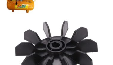 Samnantools Fan Blade, 14mm Shaft Low Noise Mechanical Equipment Ultra-Quiet Air Compressor Accessories Small Air Compressor Fan Blade for Air Compressor Fan Motor