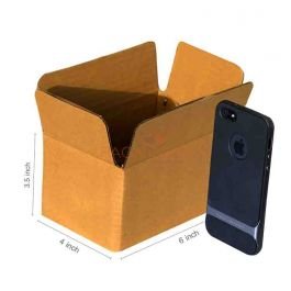 6L X 4B X 3.5H Inches Corrugated Brown Box (3 Ply Single Wall)