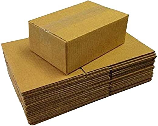 Shri Ram Packaging Corrugated Packing Box, Brown, 8"L X 5"W X 2"H (Pack of 50)