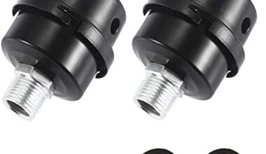 2 Pcs Air Compressor Silencer Filter Metal Air Compressor Intake Filter Noise Muffler Silencer 1/2"PT 20mm