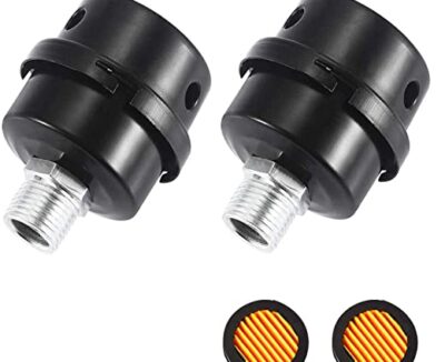 2 Pcs Air Compressor Silencer Filter Metal Air Compressor Intake Filter Noise Muffler Silencer 1/2"PT 20mm