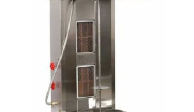 Samnantools Stainless Steel Shawarma Machine-Gas Hotel Equipment for Restaurant and Kitchen (Double burner)