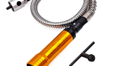 6mm Rotary Angle Grinder Attachment Flexible Flex Shaft + 0.3-6.5mm Drill Chuck Handpiece For Power Electric Drill Dremel Tool