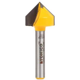 V Groove 90 Degree 1/4 in. Shank Carbide Tipped Router Bit