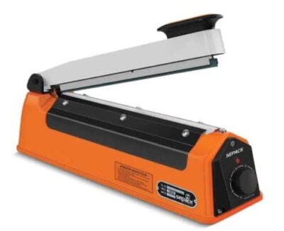 Samnantools Sealing Machine , Heat Packaging ,Polythene,Packing,Plastic Bag Pouch Impulse Sealer For Packaging,Seal For Table Top With Extra 2 Elements And 1 Teflon Cloth(Colour May Vary)
