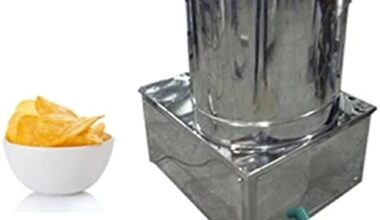 Samnantools Commercial oil dryer for chips, french fries, banana chips etc (silver stainless steel) oil dryer machine 10litre