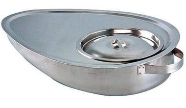 Zenith Healthcare Male Bed Pan With Cover WH1251 - Durable and Hygienic Solution for Individuals with Limited Mobility