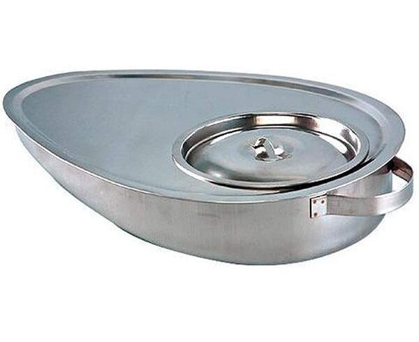 Zenith Healthcare Male Bed Pan With Cover WH1251 - Durable and Hygienic Solution for Individuals with Limited Mobility