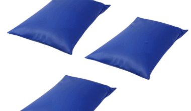 Samnantools Hospital Medical Patient Clinic Leather Pillow 24×16 Artificial Leather Pillow Fibre Washable Pillow 61×41cm Rexine Fibre Pillow (Pack of 3)Blue Colour