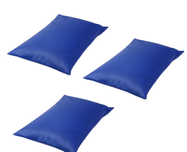 Samnantools Hospital Medical Patient Clinic Leather Pillow 24×16 Artificial Leather Pillow Fibre Washable Pillow 61×41cm Rexine Fibre Pillow (Pack of 3)Blue Colour