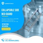 Hospital Bed Guard Aluminum Alloy Retractable Collapsible Side Bed Guard Railing (1 pc) for Patients - Image 2