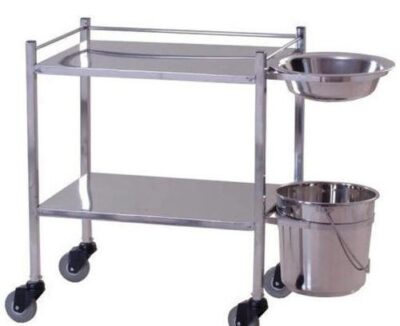 Zenith Hospital Dressing Trolley ZHP0145 - Stainless Steel Trolley for Convenient Storage and Mobility