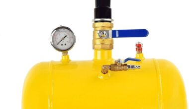 Gallon Air Tire Bead Seater Steel Tank Blaster Wheel Tool Auto Repair Tool 87-116 PSI Operating Pressure for Inflator Truck,ATV,Tractor,Car Seating Yellow