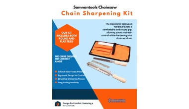 Samnantools Chainsaw Chain Sharpening Kit Tool|Chainsaw Sharpener Tool|Chainsaw file guide - Image 2