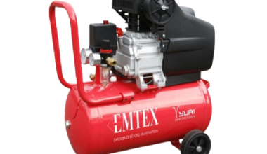 Emtex high quality air compressor with filter + regulator + moisture separator
