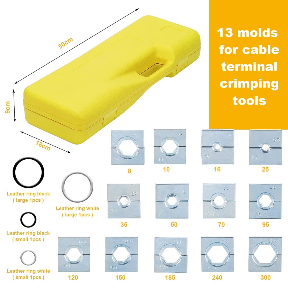 400mm 12-Ton Hydraulic Crimping Tool for Cables and Wire - Image 5