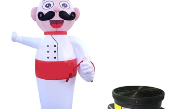 Tubeman Air Dancer/sky Dancer Balloon for Restaurant, Shop, and Office Advertisement- Includes 500 Watt Iron Body Air Blower, Custom Printing, and LED Light