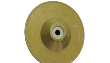 Emtex pvc backing pad 5” (gold)|Ideal for sanding and polishing various materials including wood, metal, and plastic(Pack of 10 pc)