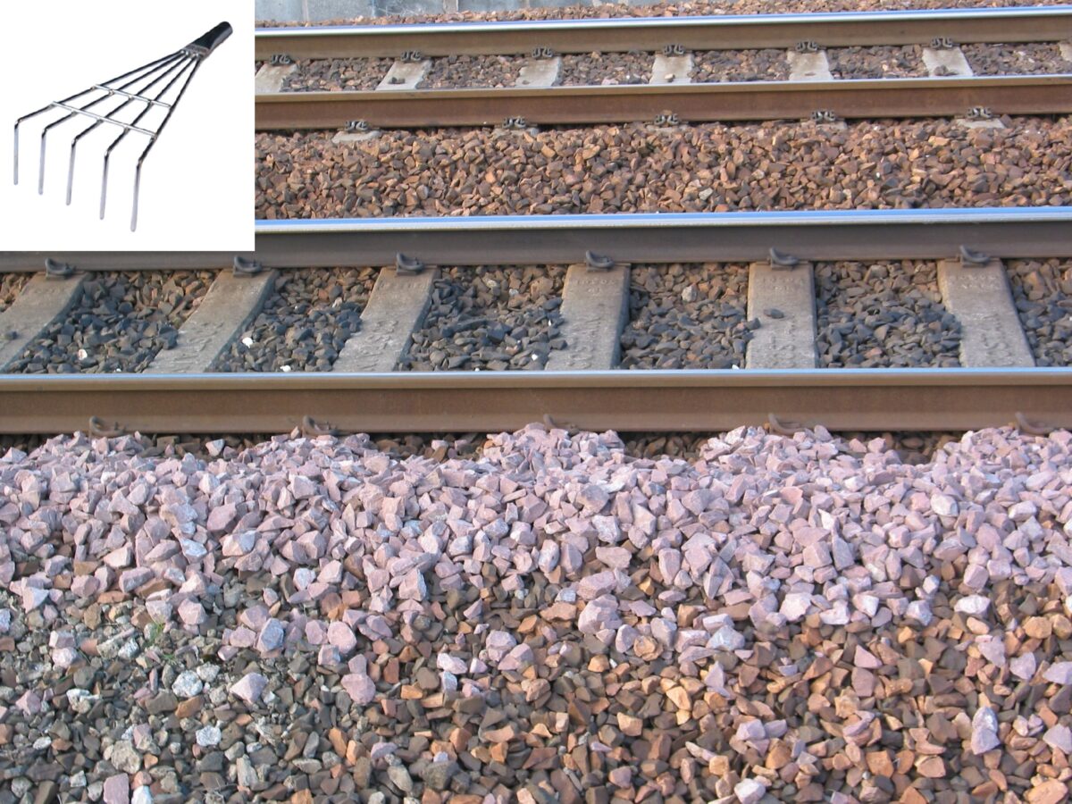 Poweraxe Hand rake 5 tines 17 inch long suitable for outdoor garden work and railway track jobs - Image 3