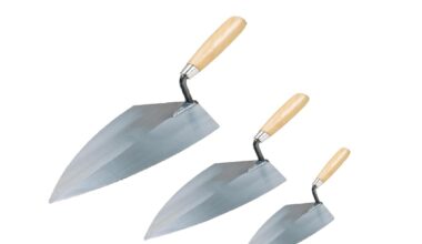 Samnantools Set of 3 Karni/Kanni (Small, Medium, Large) | Karni Tools for Plaster | Trowel Set for Cement Works | Mason Tools