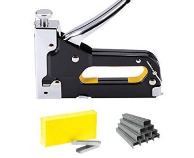 Heavy Metal Stapler Gun 3 in 1 Staple Gun Tacker Stapler for Wood, Plastic and Masonry Mega Cordless Nailer with Adjustable Pressure Setting