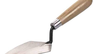 Masonry Trowel with Metal Blade for Construction Work and Tilling karni/Khurpa (5 Inch) Karandi