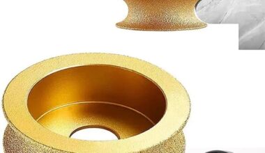 20mm Vacuum Brazed Diamond Grinding Wheel - Half Round Edge Profile Molding Tool for Marble, Granite and Stone