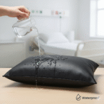 Samnantools Premium Black Color Hospital Leather Pillow Size 24×16 Suitable for Medical Patients Comfort Washable Pillow - Image 3