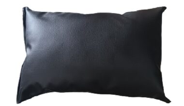 Samnantools Premium Black Color Hospital Leather Pillow Size 24×16 Suitable for Medical Patients Comfort Washable Pillow