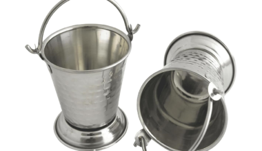 Steel Bucket for Serving Dishes (Food) - Serveware, Tableware for Home Hotel & Restaurants Set of 2