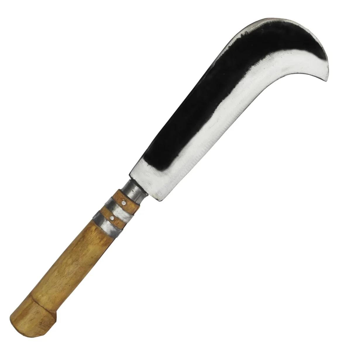 Kozhikkodan Koduval Kitchen Knife Aruval Traditional Handmade High Tempered Iron Carbon Steel (8.5 Inch Blade) Wooden Handle Bill Hook Felling Multi Purpose Medium Kattan Vettukathi - Image 1