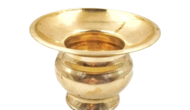 Ugaldan/Peetal Peekdan/Thukdan Antique Hand Art Betel Nut Spitting Bowl Brass Spittoon