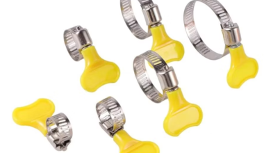 Hose Clamp W/Yellow Plastic Handle (6 Pcs) 1 inch