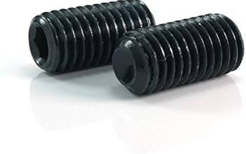 M6 X 10mm Allen Grub Screw,Hex Socket Set Screw-HT,Bright Finish, Machine Thread, Quantity - 10 Pcs