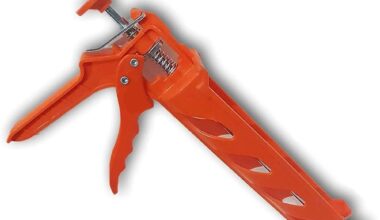 Shock Resistant Plastic Silicon/Caulking Gun, Orange
