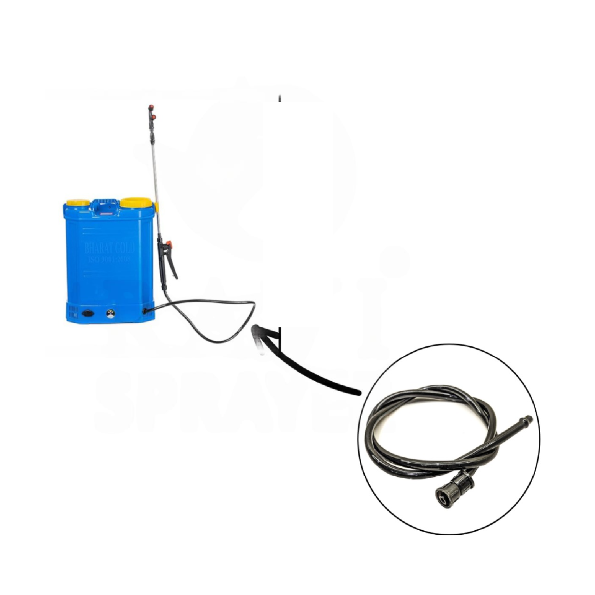 16 liters Agriculture battery Sprayer black delivery Pipe, 1m, Manual - Image 1