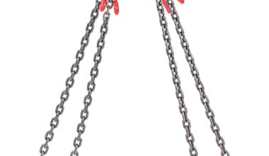 Chain Sling, 5/16 Inch X 5 Ft Lifting Chains with Hooks, G80 Engine Chain Hoist Lifts