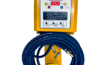 Automatic Tyre Inflation Machine with Digital Display, 150 psi Capacity, 220V Operation, 10m Inflatable Tube, Compact 5 Kg Design, External Pressure 8 Bar, Ideal for Garages and Workshops