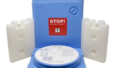 Vaccine Carrier with 4 Icepacks | Large 2.40 Liter Capacity | Insulated Medical Cold Chain Box for Vaccines and Temperature-Sensitive Medications