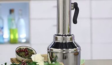 Stainless Steel Puttu Maker/Puttu Kudam with Steamer Plate,Steel Stick and Lid- 1 Unit - Long - 17.5 cm