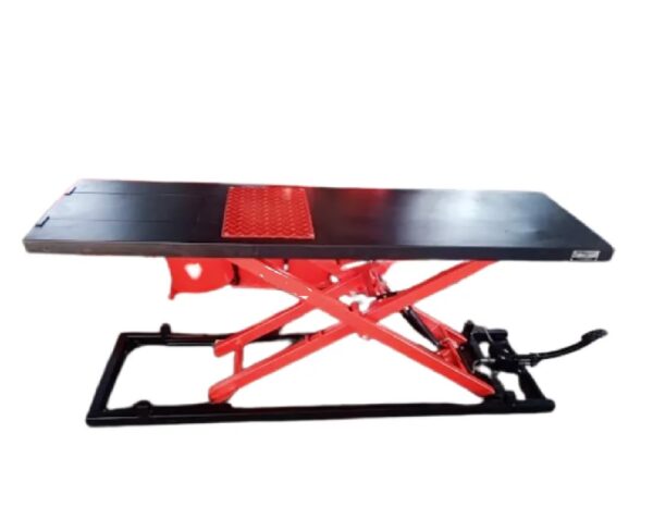 Samnantools Hydraulic Foot Operated Two Wheeler Lift — 300 Kg Load Capacity with 700 ml Hydraulic Oil for Motorcycle and Scooter Maintenance