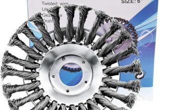 Samnantools Wire Wheel Weed Brush for Grass Cutter – Universal Trimmer Head for Garden, Lawn Mower, and Brush Cutter 8 inch