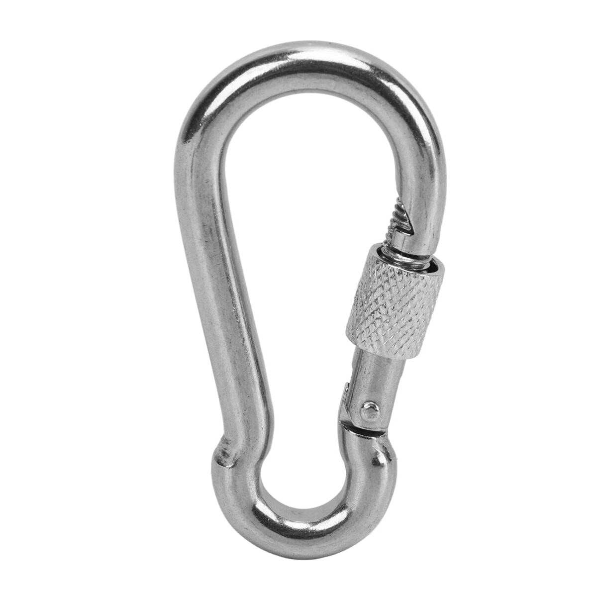 61GGjGrRYzL._SL1500_ Samnantools Heavy-Duty Stainless Steel Carabiner Clip – 10MM Oval Spring Snap Hook with Secure Screw Lock-Secure Screw Lock for Camping, Hiking, Outdoor Gear, Oonjal Hook - Image 1