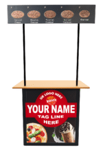 Portable Promotional Food Cart Stall – Counter Table with Branding Space for Street Food, Snacks, Events & Exhibitions