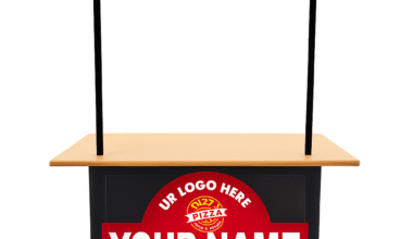 Portable Promotional Food Cart Stall – Counter Table with Branding Space for Street Food, Snacks, Events & Exhibitions
