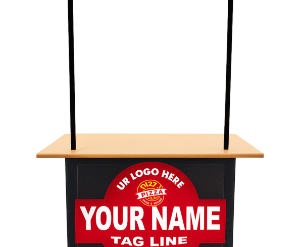 Portable Promotional Food Cart Stall – Counter Table with Branding Space for Street Food, Snacks, Events & Exhibitions