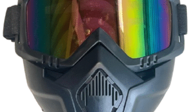 Full Face Protective Shield with Detachable Mask & Anti-Scratch Goggles | Adjustable Safety Face Guard for Lawn Cutting, Grinding, Wood Cutting & Outdoor Work