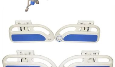 Samnantools ICU Bed ABS Side Railing Panel, Size/Dimension: 2100 X 900 X 500mm| Lift Damping ABS Hospital Bed Guardrail Pack of 4 Multicolor