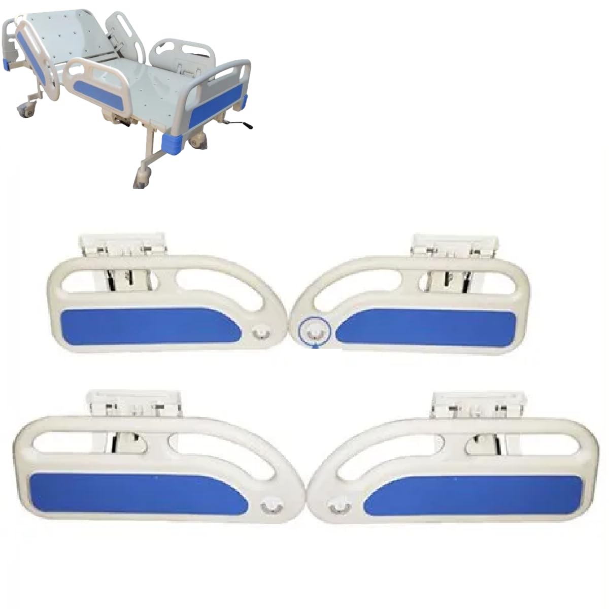 51Q3+u2TzdL._SL1200_ Samnantools ICU Bed ABS Side Railing Panel, Size/Dimension: 2100 X 900 X 500mm| Lift Damping ABS Hospital Bed Guardrail Pack of 4 Multicolor - Image 1